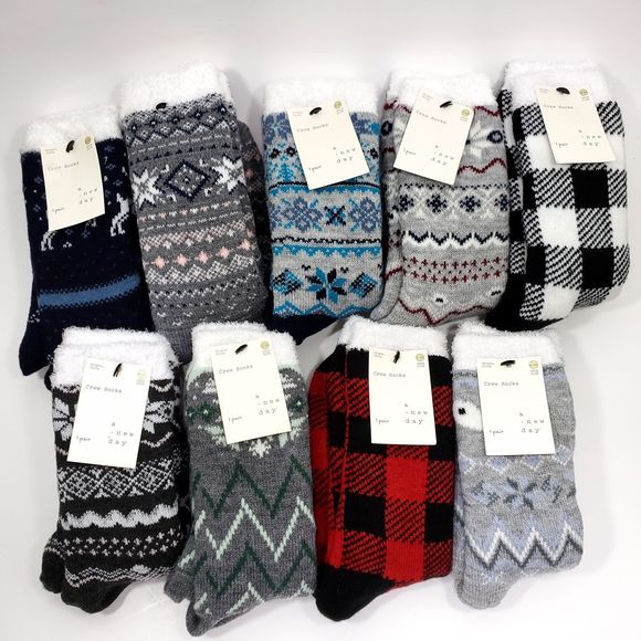 4 Pairs of A New Day Double Lined Cozy Cre…